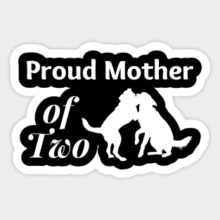 Proud Mother of Two 02a Sticker